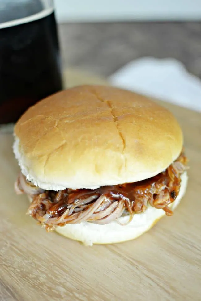 These root beer pulled pork sandwiches is the best recipe for pulled pork out there. So yummy and super simple to throw together.