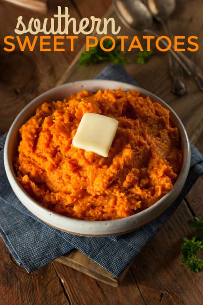 These southern sweet potatoes are the perfect mix of sugary buttery goodness. The best side dish to go with your Thanksgiving meal (or any meal).