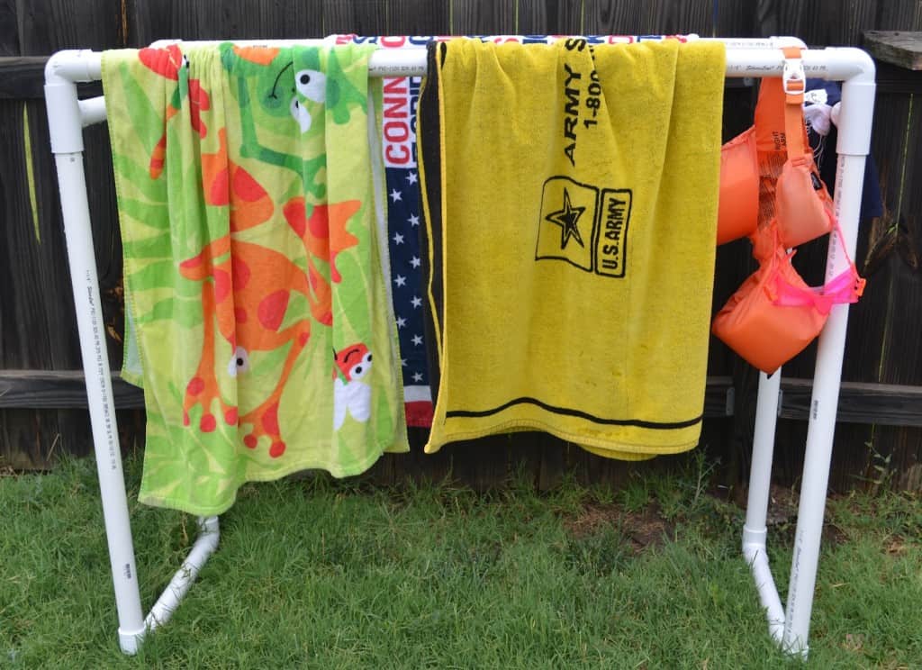 How to build a PVC  Pool Towel Rack  with easy DIY Instructions 