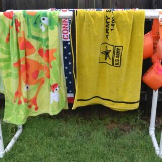PVC Pool Towel Rack Plans