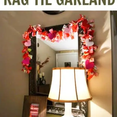 A rag tie garland is one of the easiest types of homemade garlands you can create. All you need string and fabric strips. Great for all holidays!