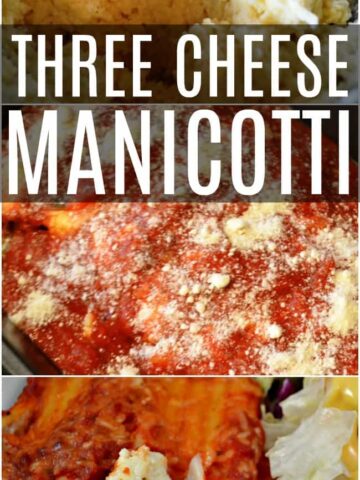 Steps to create the Three Cheese Manicotti
