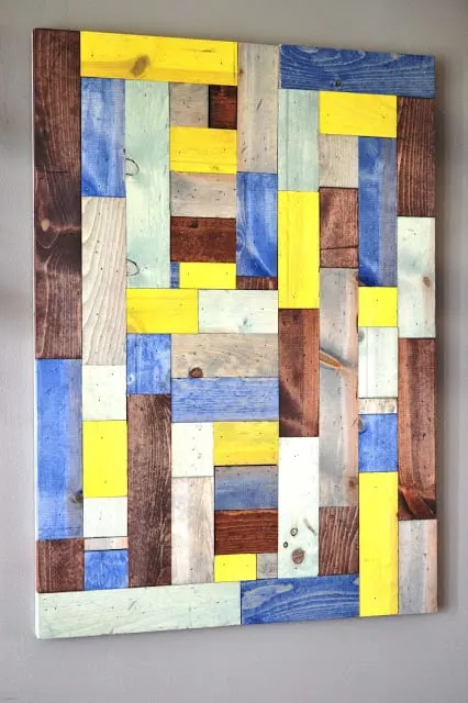 DIY: Pieced Wood Artwork {PB Inspired}