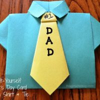 DIY Father's Day Card - Origami Shirt & Tie Craft