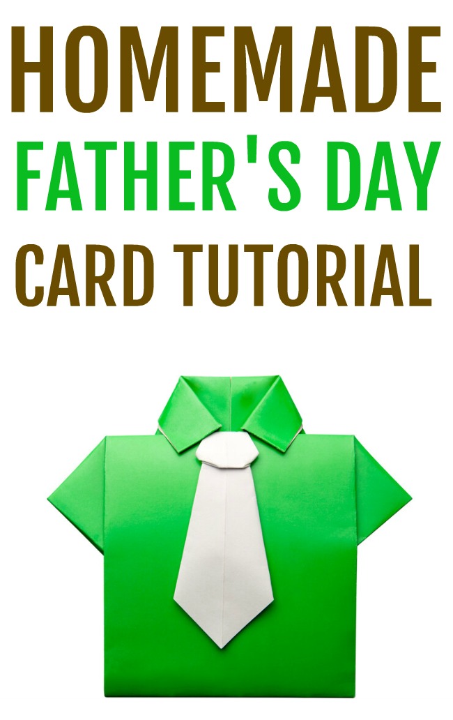 Diy Fathers Day Card Origami Shirt Tie Tutorial