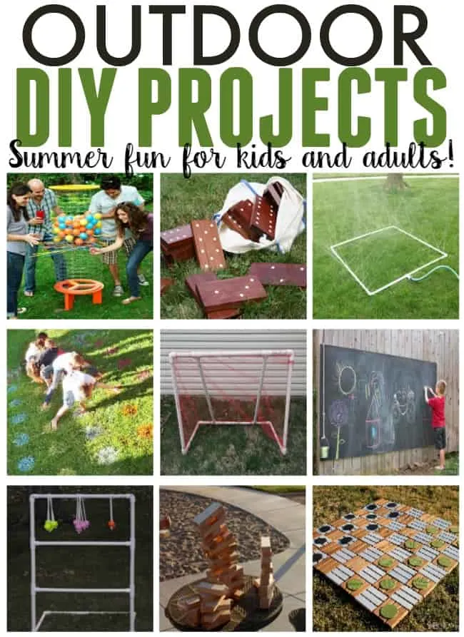 Looking for ways to get outdoors this summer and have fun with your kids? Consider building one of these fun oversized games.