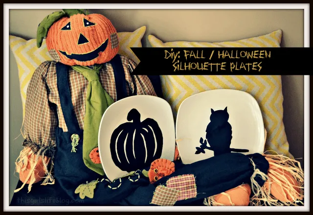 Halloween silhouette plates are an inexpensive and incredibly easy way to decorate your home this Halloween season.