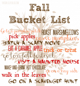Fall Bucket List Printable