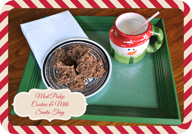 DIY: Mod Podge Cookies & Milk Santa Tray