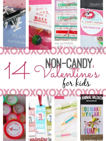 Collage of non-candy Valentine ideas