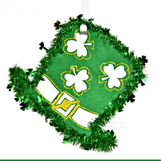 Dollar Store Crafting: St. Patrick's Day Wreath | This Girl's Life Blog