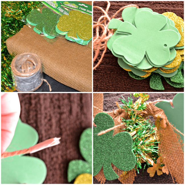 Dollar Store Crafting: St. Patrick's Day Garland Directions 