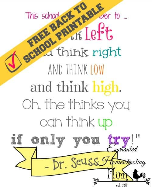 Free Back To School Printable 