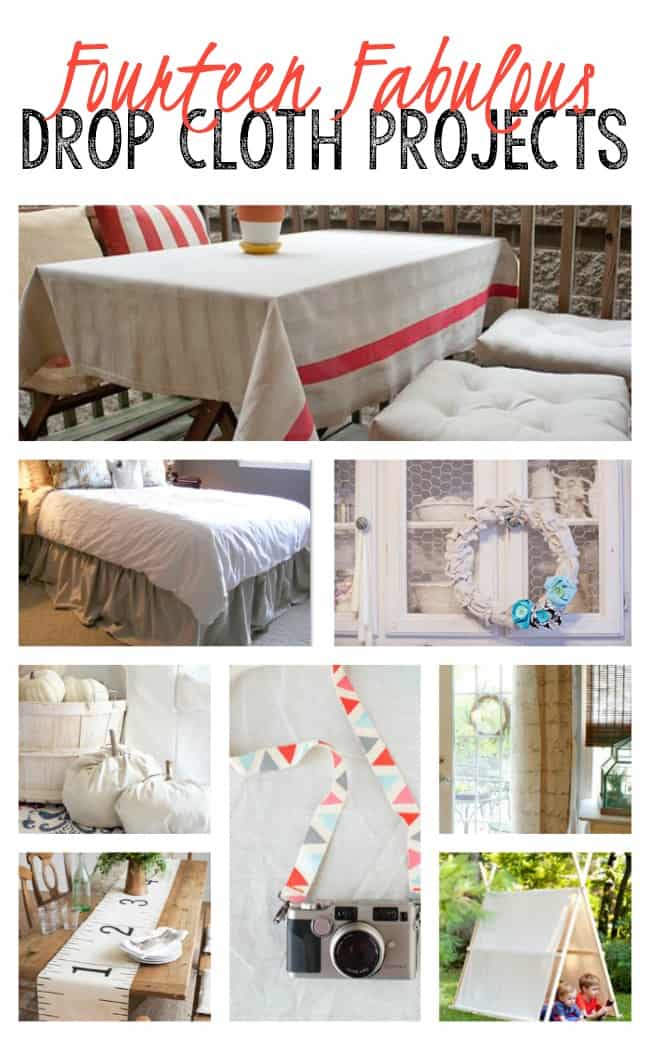 14 Fabulous Drop Cloth Projects! So many great ideas all in one post.