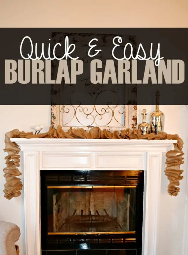 Burlap Mantel Garland