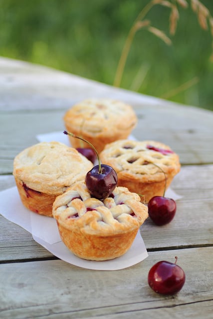 Mini tartas de cereza