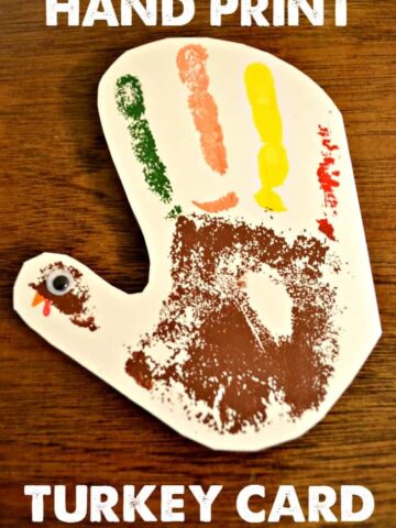 DIY Hand Print Turkey Thanksgiving Card