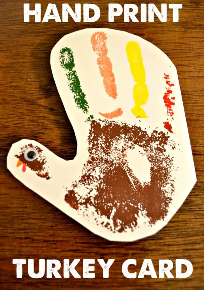 DIY Hand Print Turkey Thanksgiving Card