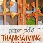 "Give Thanks" Paper Plate Thanksgiving Banner