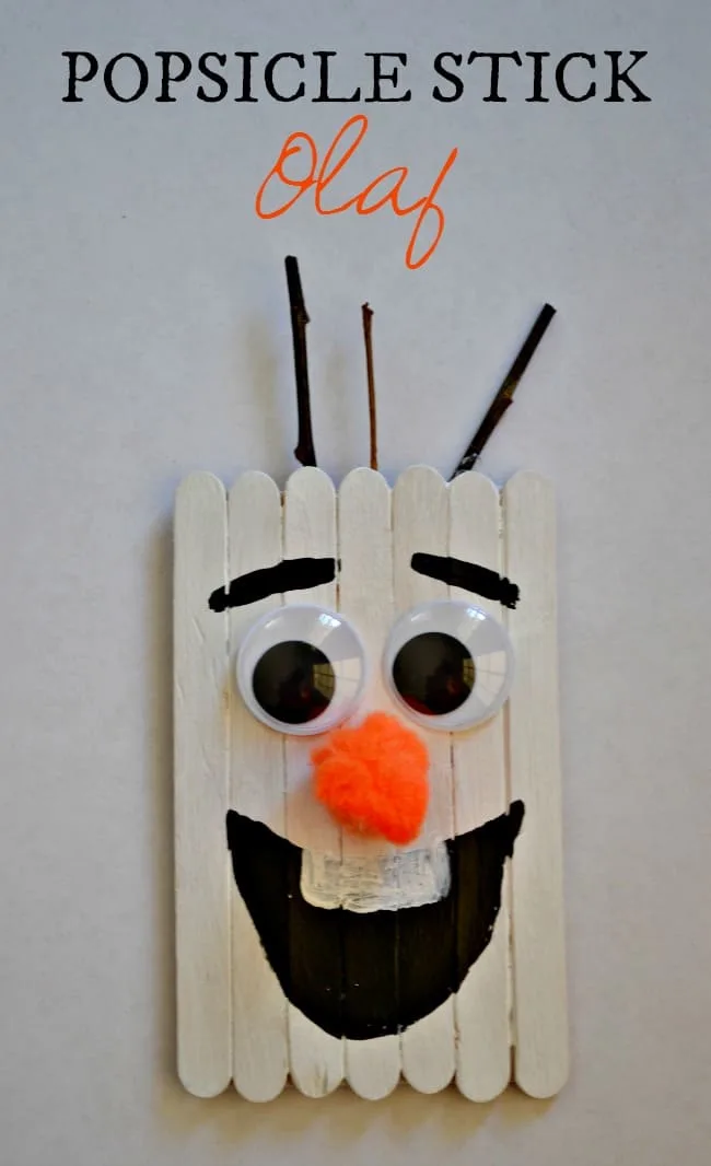 Popsicle Stick Olaf Craft