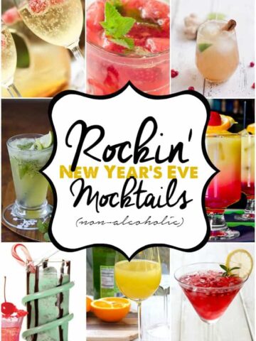 Rockin' New Year's Eve Mocktails (non-alcoholic) drinks