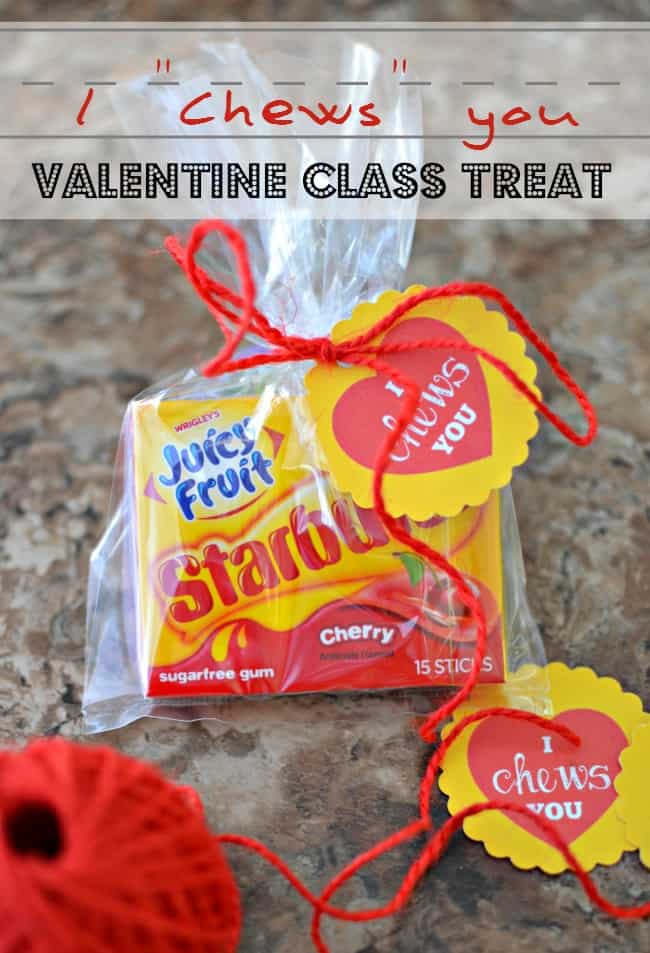 I quot CHEWS quot You Valentine Class Treats   FREE Printable