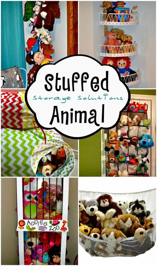 Collage of Stuffed Animal Storage Ideas