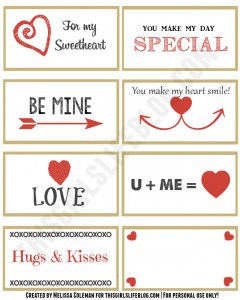 Valentine's Day Mailboxes + FREE Printable Love Notes