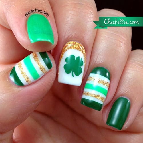 St.Patrick's Day Inspired Nail Wraps - Irish Luck Nail Art – Pretty Fab  Nails