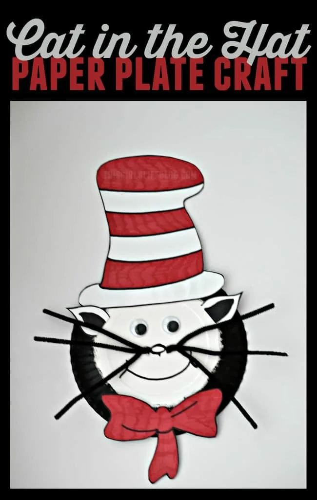 This paper plate Cat in the Hat craft is easy for little hands and a perfect way to celebrate Dr. Seuss Day. 