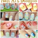 Collage of Easter Nail Art Designs