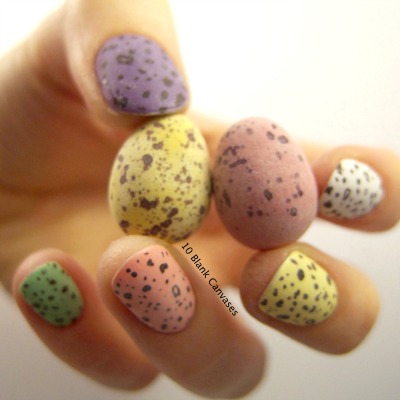 Nails that look like spotted eggs