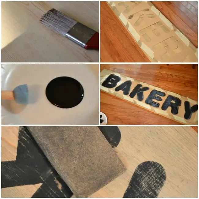 How to create vintage signs using stencils and some homemade stain. This project is easy and inexpensive at only around $20 to make. 