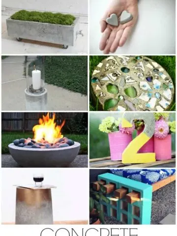 Concrete is such a inexpensive media to use to create so many fun things. How about trying out one of this DIY concrete projects today.