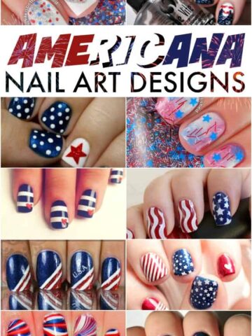 If you are looking to paint your nails for the Fourth of July these nail art designs are so cute and mostly pretty simple. Get your red, white and blue on! :)