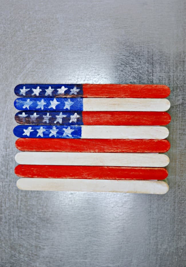 American Flag Popsicle Stick Craft - My Heavenly Recipes