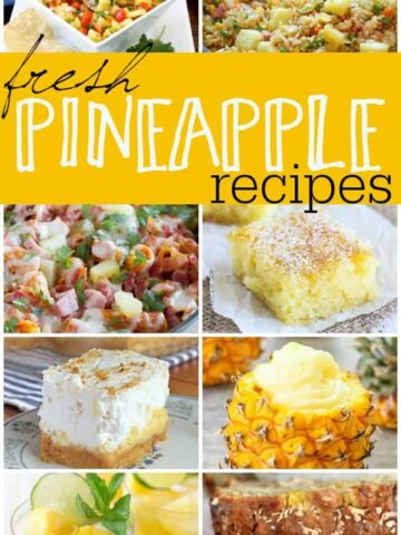 If you are a fan of pineapple then you will definitely want to check out some of these fresh pineapple recipes. Delicious ones for dinner and dessert!