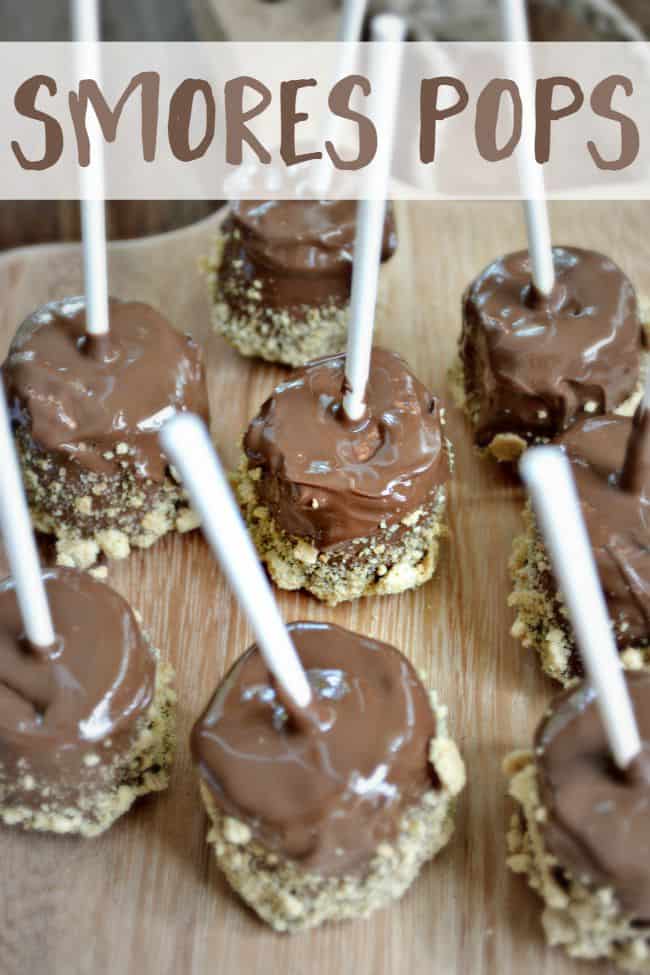 These fun s'mores pops have all the campfire taste without the campfire and the mess!