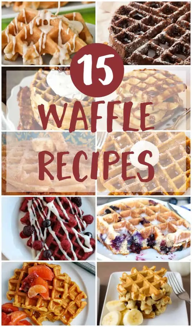 Dig your waffle iron out of the cupboard, today we've got 15 extremely delicious waffle recipes. Super crisp on the outside and light as a feather on the inside. #Waffles #WaffleRecipes #Breakfast #BreakfastRecipes