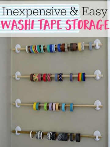Looking for an inexpensive and easy storage solution for all of your washi tape? Definitely check out this option.