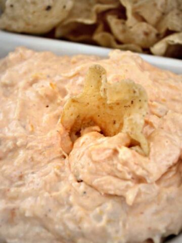 This buffalo chicken dip is the perfect appetizer for game night.