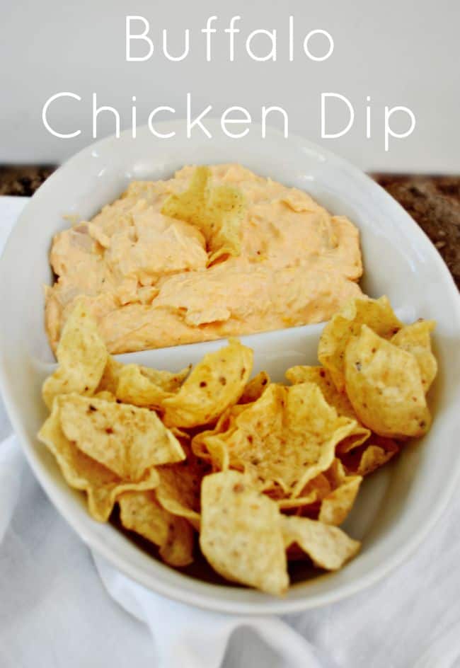 This buffalo chicken dip is the perfect appetizer for game night.