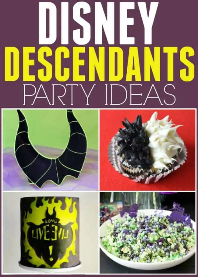 Throw the perfect evil villains party with these awesome Disney Descendants party ideas for food and crafts. Live Long and Evil!