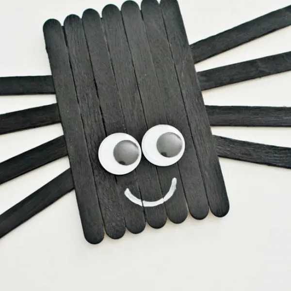 popsicle stick spider craft