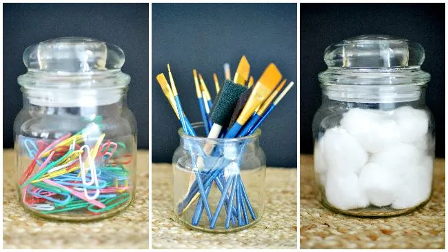 Great ways to recycle old candle jars.