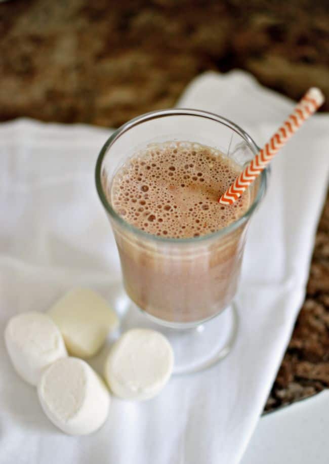 Toasted Marshmallow Milkshake.... super simple but oh so delicious and creamy with the perfect hint of toasted goodness.