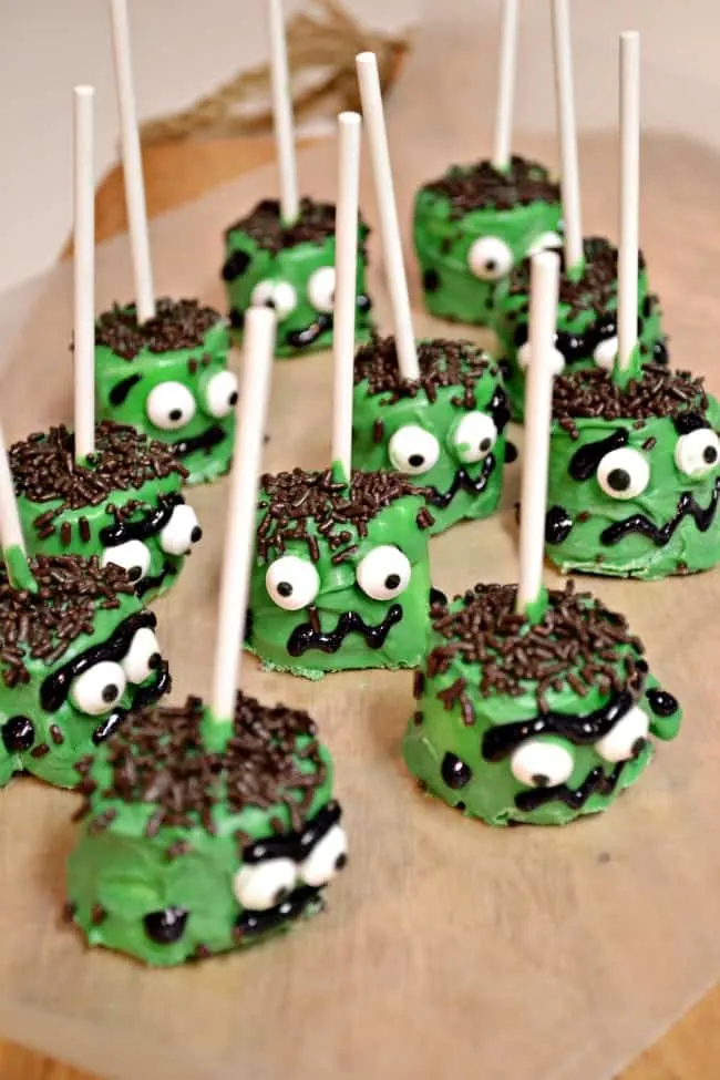 These marshmallow Frankenstein's are perfect for any Halloween get together. Lots of fun to create with the kids.   