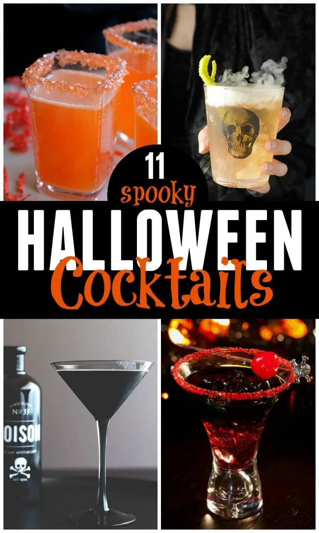 These spooky Halloween cocktails are perfect for when you are hosting a frightfully fun adult Halloween party. Serve up some of these tasty sips and your party will be a definite success.