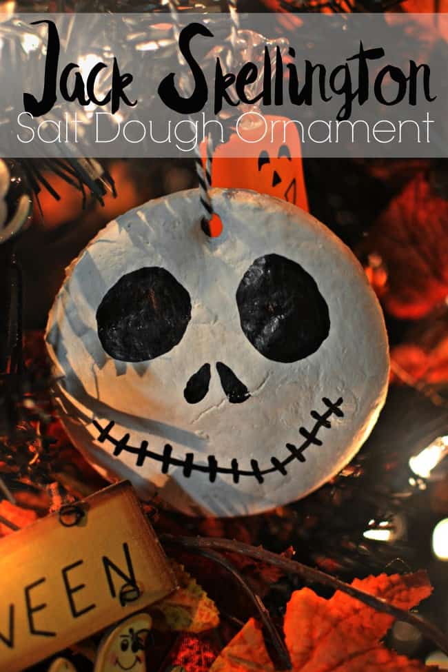 Jack Skellington made from salt dough and turned into an ornament for Halloween