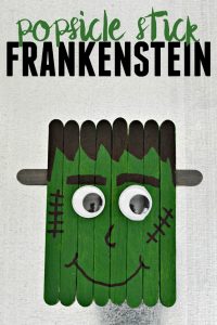 This little Frankenstein is perfect for crafting with your kids this Halloween. Attach a magnet and hang him on your fridge.